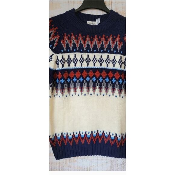 Vintage Rare‎ Gimbels Grandpa Sweater Chunky Ski Sweater Crewneck Sweater - Picture 10 of 14